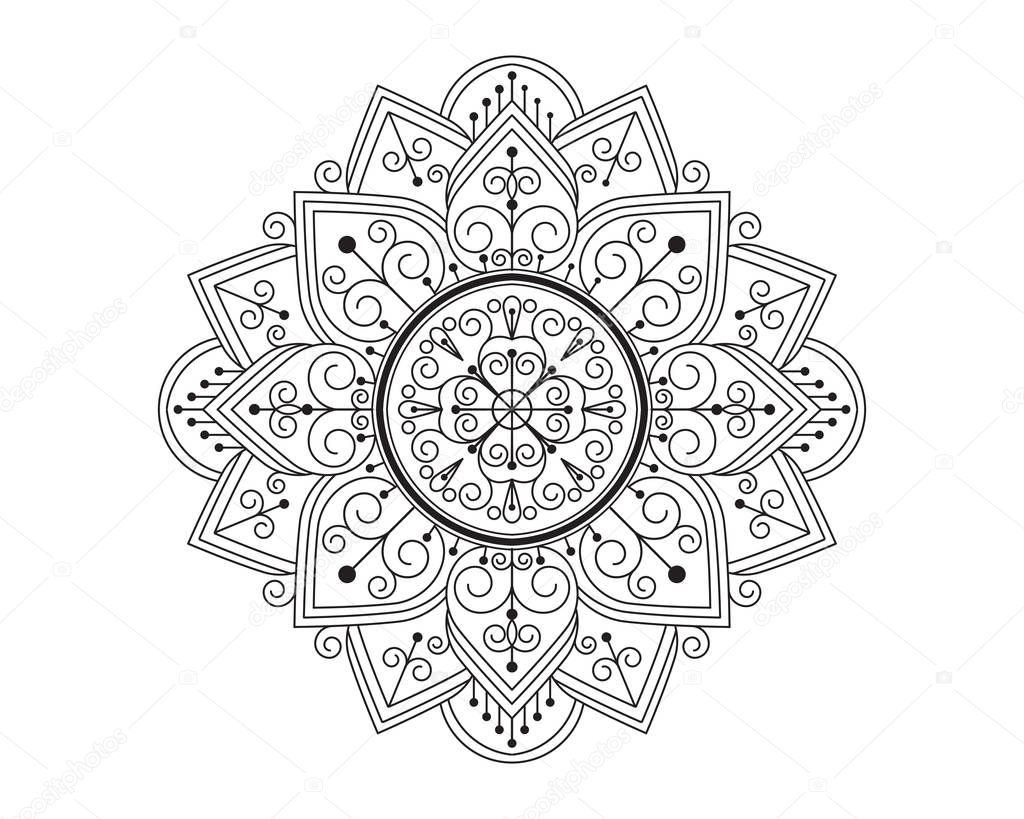 Mandala beauty Ornament Vector icon Illustration design