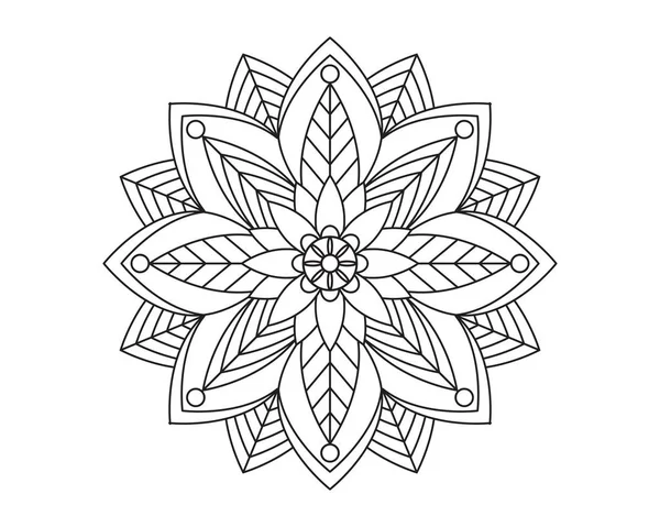 Mandala Beleza Ornamento Vetor Ícone Ilustração Design —  Vetores de Stock