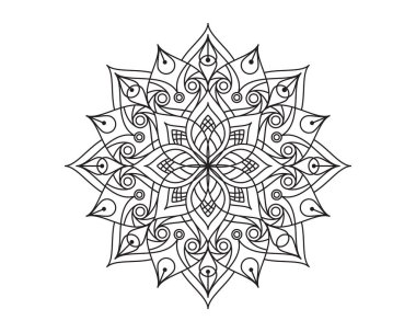 Mandala güzellik süsleme vektör simge illüstrasyon tasarım