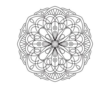 Mandala güzellik süsleme vektör simge illüstrasyon tasarım