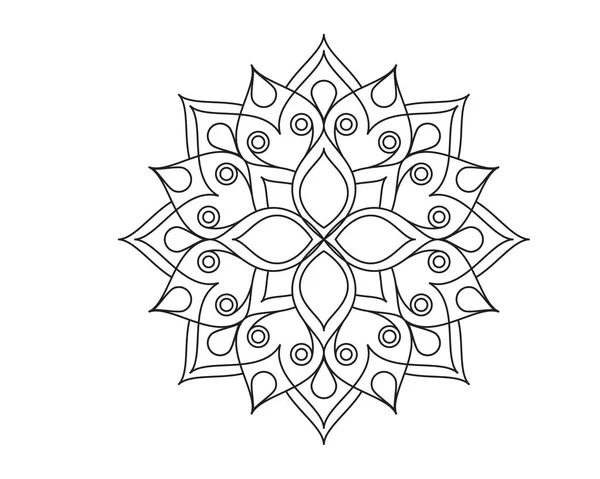 Mandala güzellik süsleme vektör simge illüstrasyon tasarım