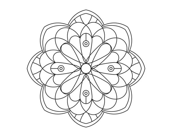 Mandala Krása Vektorové Ornament Ikona Ilustrace Design — Stockový vektor