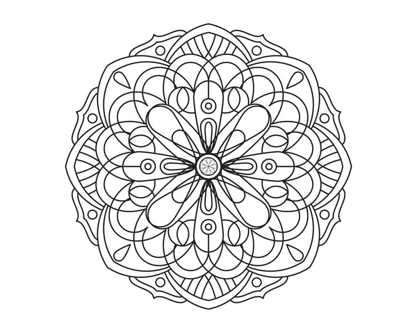 Mandala Güzellik Süsleme Vektör Simge Illüstrasyon Tasarım — Stok Vektör
