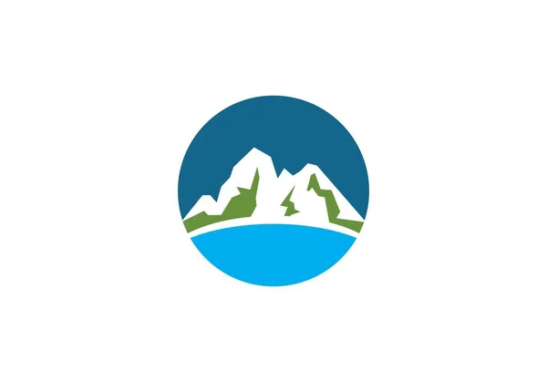 Wektor Szablonu Działalności Ikony Górskiej Logo — Wektor stockowy