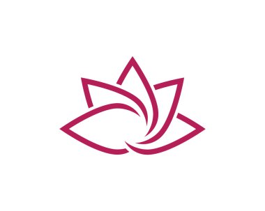 Güzellik Vektörü Nilüfer çiçekleri logo şablonu tasarımı simgesi