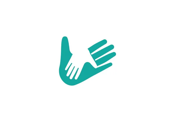 Догляд Рукою Шаблон Логотипу Вектор Іконка Бізнес — стоковий вектор