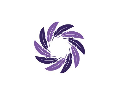 Tüy kalem Logo şablonu vektör simge tasarlamak