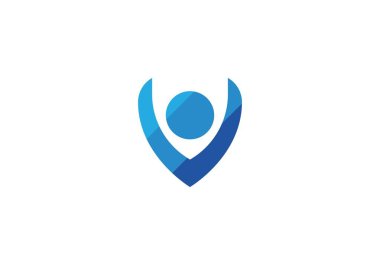 Eğlenceli insanlar sağlıklı hayat Logo şablonu vektör ICO