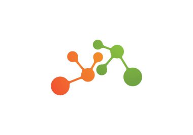 molekül logo vektör şablonu