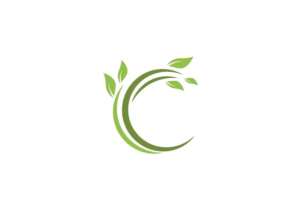 Logotipos Ecología Hoja Verde Naturaleza Elemento Vector Icono — Vector de stock