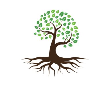 Yeşil ağaç yaprağı ekoloji doğa elementi vektörü logoları