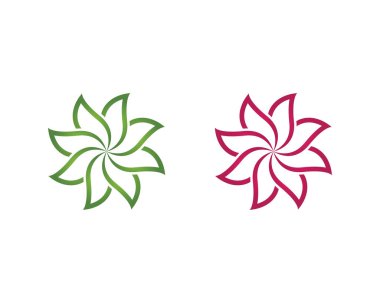 Güzellik Vektörü çiçek tasarımı logo şablonu simgesi