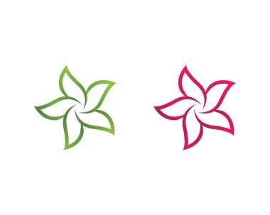 Güzellik Vektörü çiçek tasarımı logo şablonu simgesi