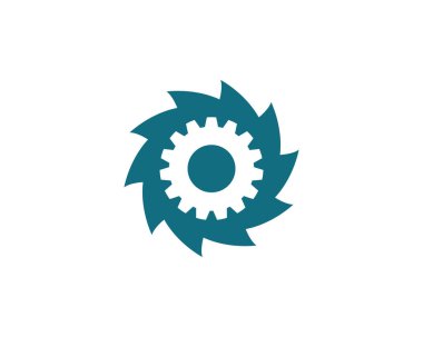 Gear Logo Şablonu vektör çizimi tasarımı