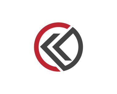 K harfi ok vektör çizim simgesi Logo şablonu tasarım