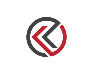 K harfi ok vektör çizim simgesi Logo şablonu tasarım