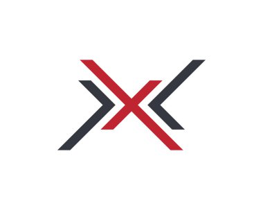 X Harfi Logo Şablonu vektör resimleme tasarımı