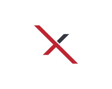 X Harfi Logo Şablonu vektör resimleme tasarımı