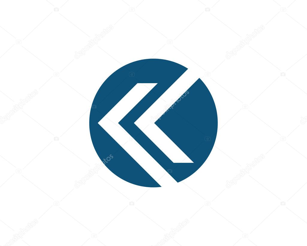 K Letter Arrow vector illustration icon Logo Template design