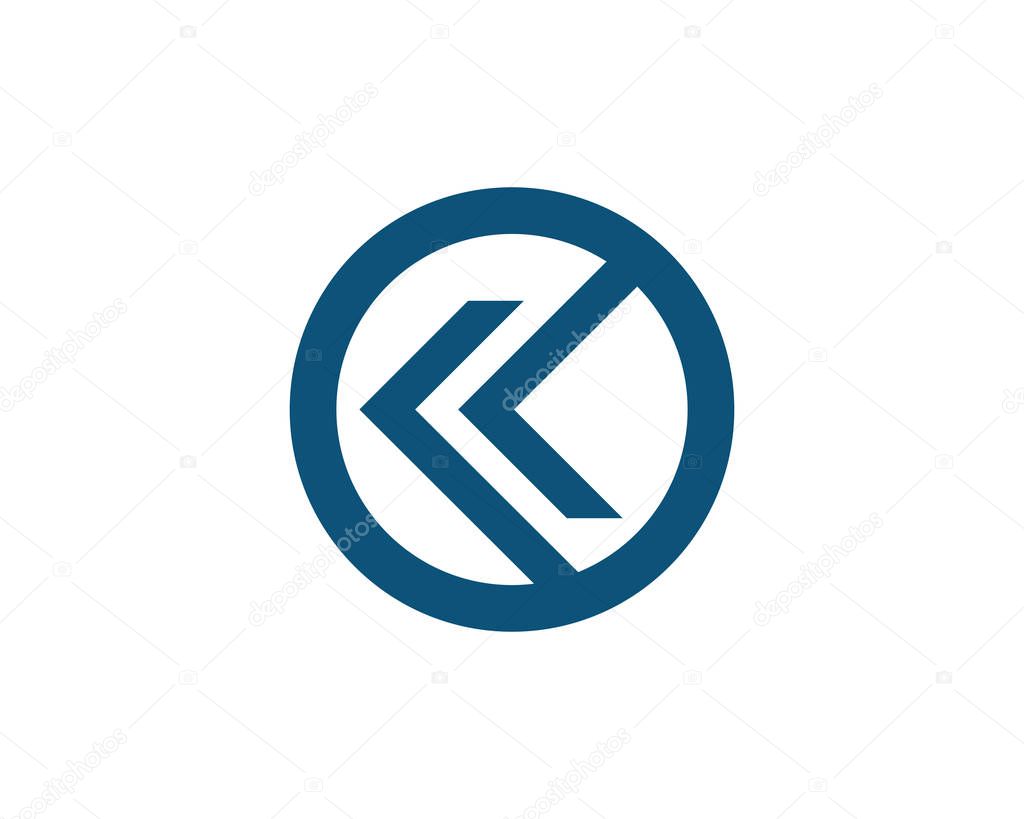 K Letter Arrow vector illustration icon Logo Template design