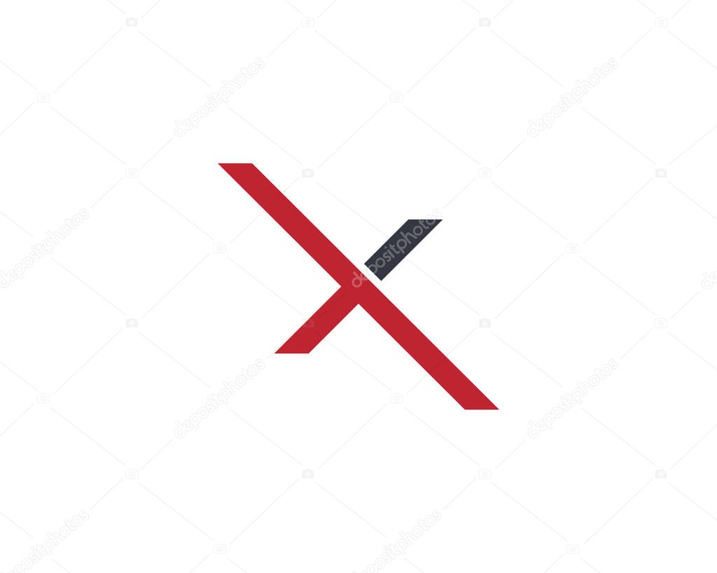 X Letter Logo Template vector icon illustration design