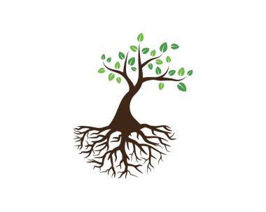 Yeşil ağaç yaprağı ekoloji doğa elementi vektörü logoları