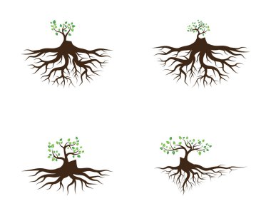 Yeşil ağaç yaprağı ekoloji doğa elementi vektörü logoları