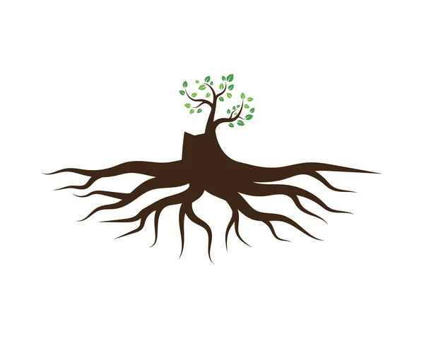 Logos Verde Albero Foglia Ecologia Natura Elemento Vettore — Vettoriale Stock