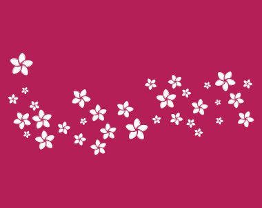 Güzellik Plumeria Simgesi Çiçek Tasarımı Çizim Şablonu