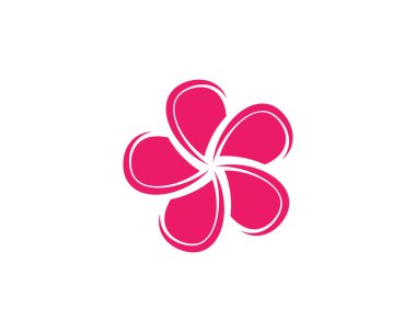 Güzellik Plumeria Simgesi Çiçek Tasarımı Çizim Şablonu