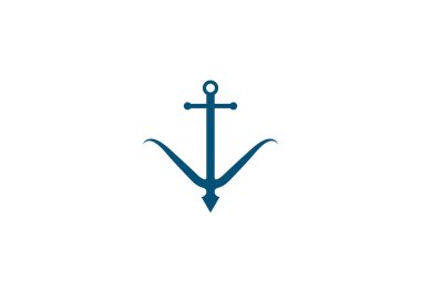 Anchor simgesi Logo Şablon vektör çizimi