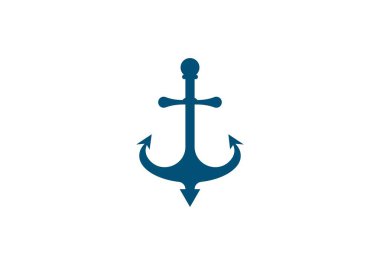 Anchor simgesi Logo Şablon vektör çizimi
