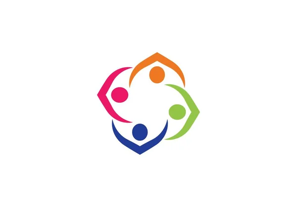 Antagande Och Samhällsvård Logotyp Vektor Ikon — Stock vektor
