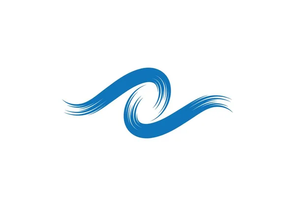 水の波のアイコンとシンボル ロゴのベクトル テンプレート — ストックベクタ