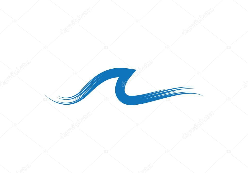 Water Wave symbol and icon Logo vector  template