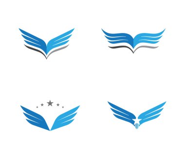 Wing Falcon Logo Şablonu vektör çizimi tasarımı