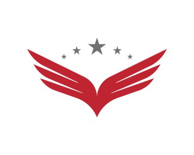 Wing Falcon Logo Şablonu vektör çizimi tasarımı