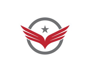 Wing Falcon Logo Şablonu vektör çizimi tasarımı