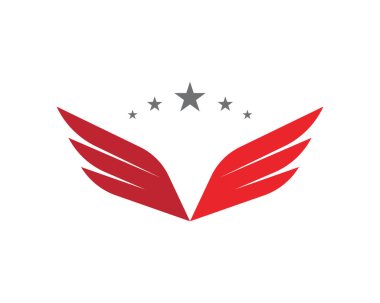 Wing Falcon Logo Şablonu vektör çizimi tasarımı