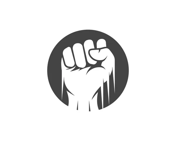 手強いベクトル アイコン イラスト ロゴのテンプレート — ストックベクタ