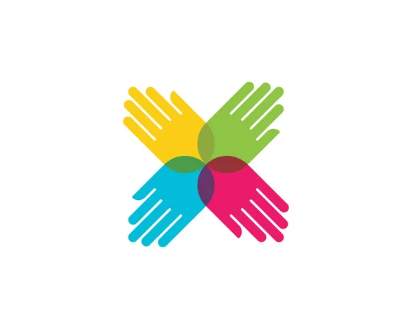 Ручной Уход Логотип Векторный Значок Бизнес — стоковый вектор