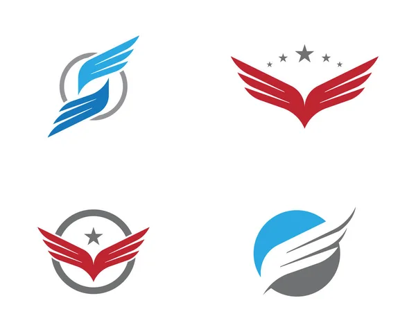 Wing Falcon Logo Modello Disegno Vettoriale Illustrazione — Vettoriale Stock