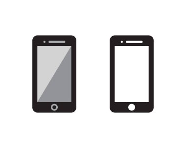 El telefon simgesi vektör çizim tasarım şablonu