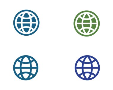 Dünya Logo şablonu vektör simge tasarlamak tel