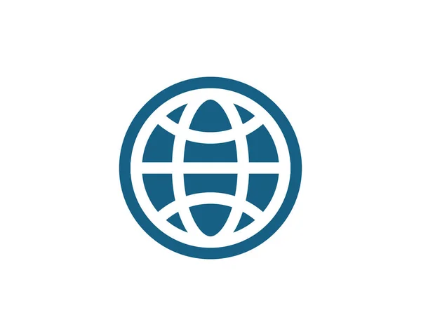 Drátu Světa Logo Šablona Vektorové Ikonu Obrázek — Stockový vektor