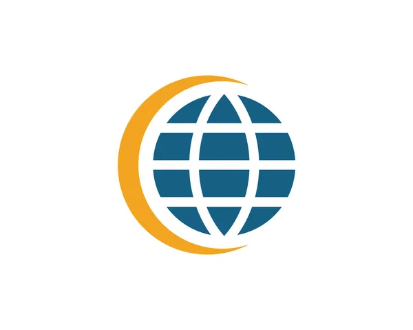 Дріт Світ Логотип Шаблон Векторні Ілюстрації — стоковий вектор