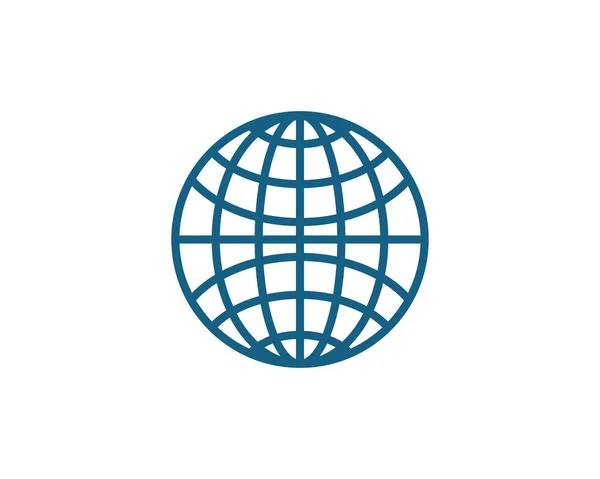 Wire World Logo Template Ícone Vetor Ilustração — Vetor de Stock