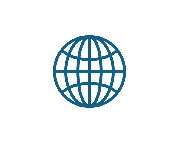 Drátu Světa Logo Šablona Vektorové Ikonu Obrázek — Stockový vektor
