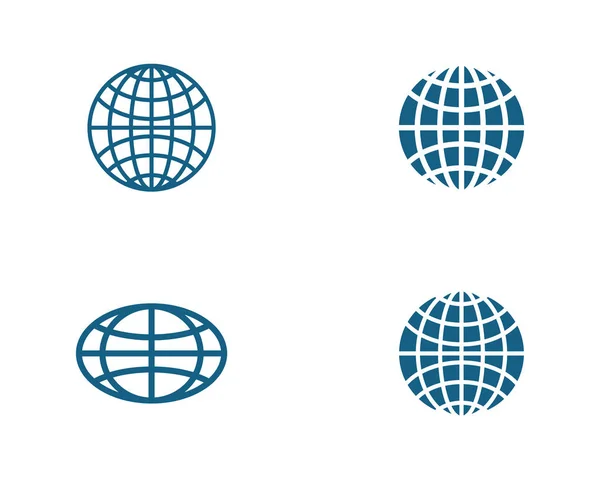 Wire World Logo Template Vector Icon Illustration — Stock Vector
