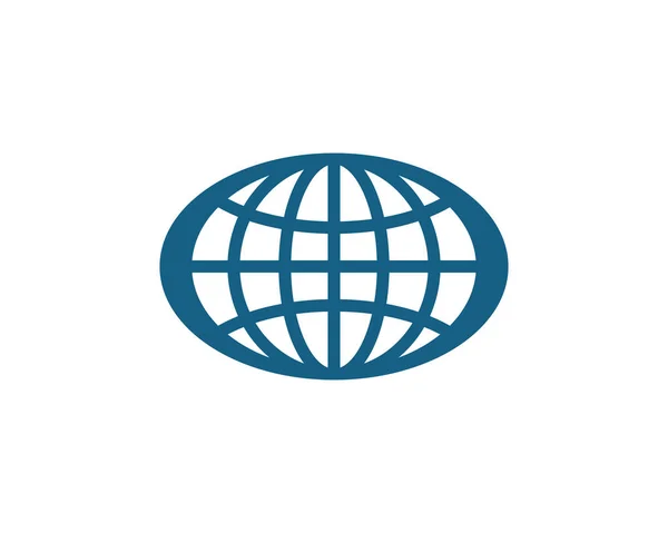 Dünya Logo Şablonu Vektör Simge Tasarlamak Tel — Stok Vektör